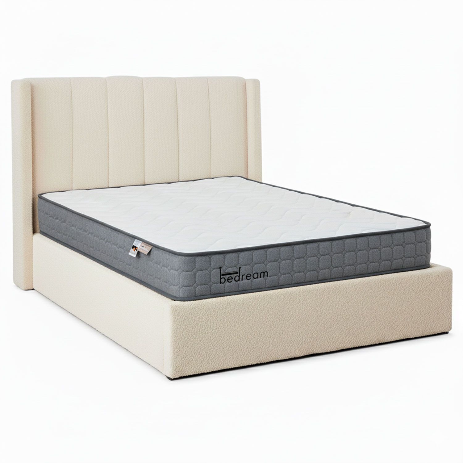 Pack Lit-coffre Magorial + Matelas Bedream 140x190cm Tissu bouclette ...