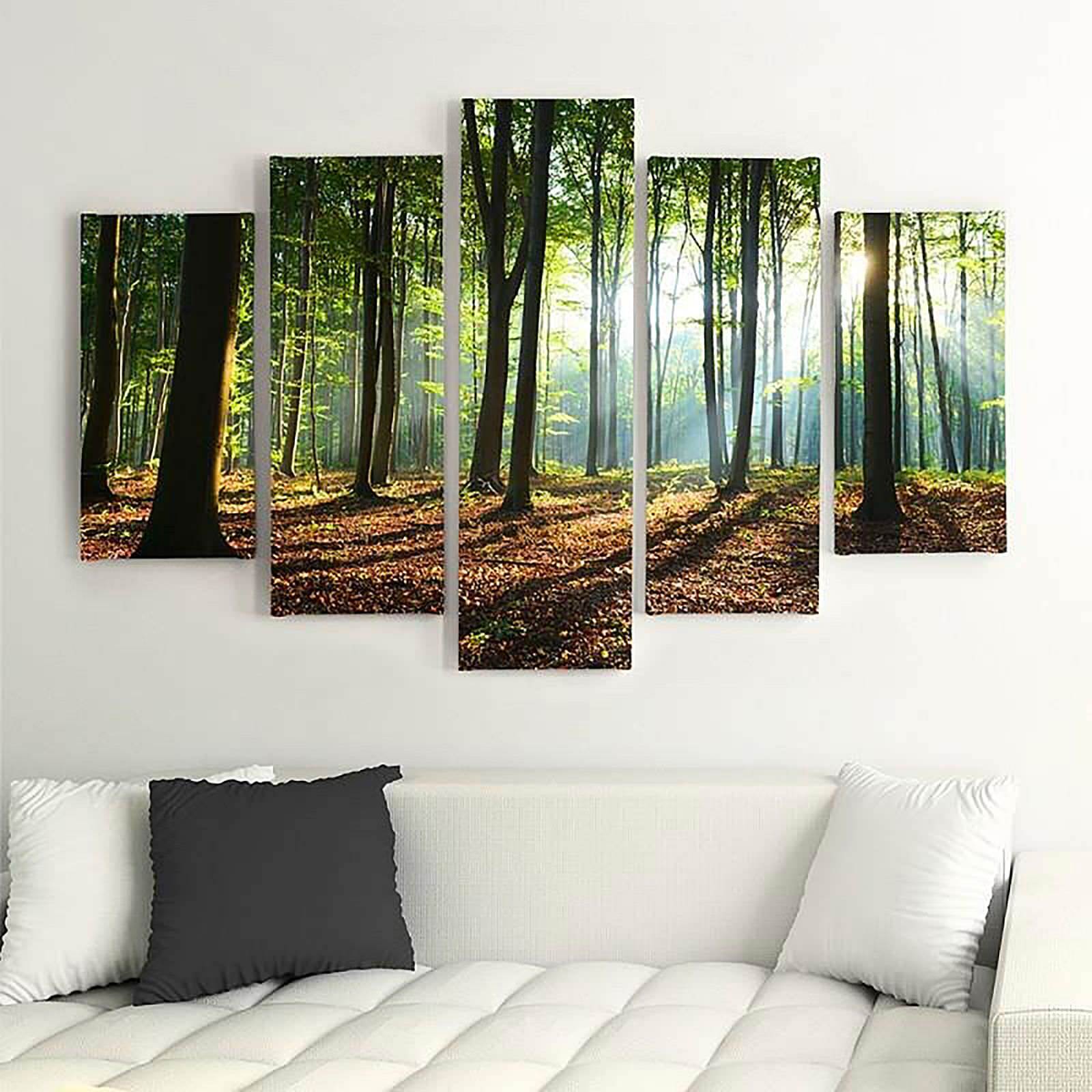 Tableau les rayons du soleil dans la forêt - 250 x 120 cm - 3