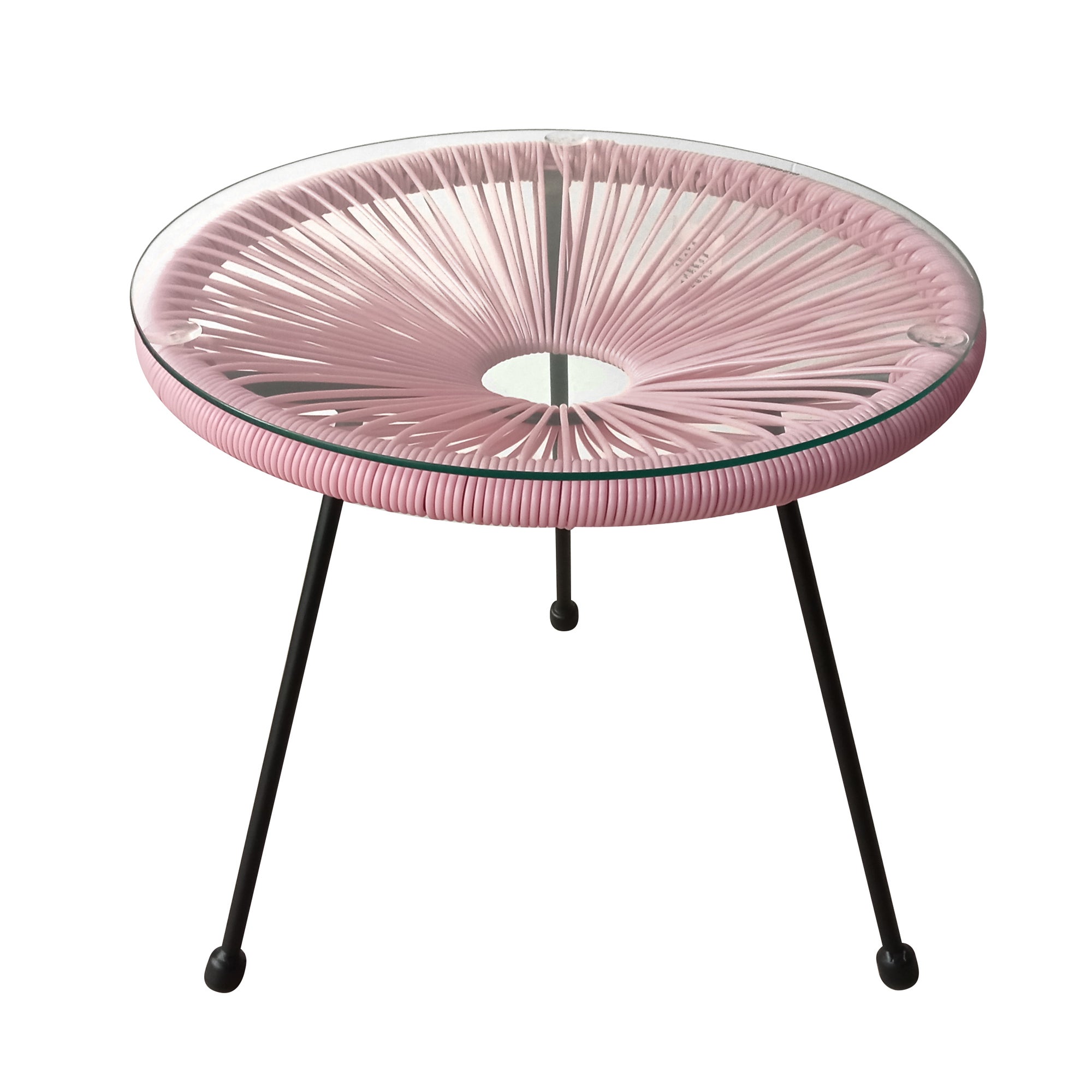 Stolik żyłkowy Arthur 48 cm różowy PATIO