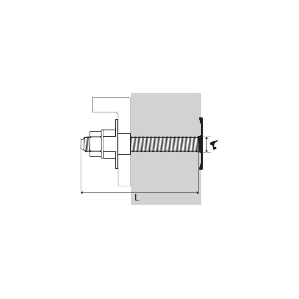 Kit de fixation lavabo à sceller traversante FS350 Ø8x90mm - 6