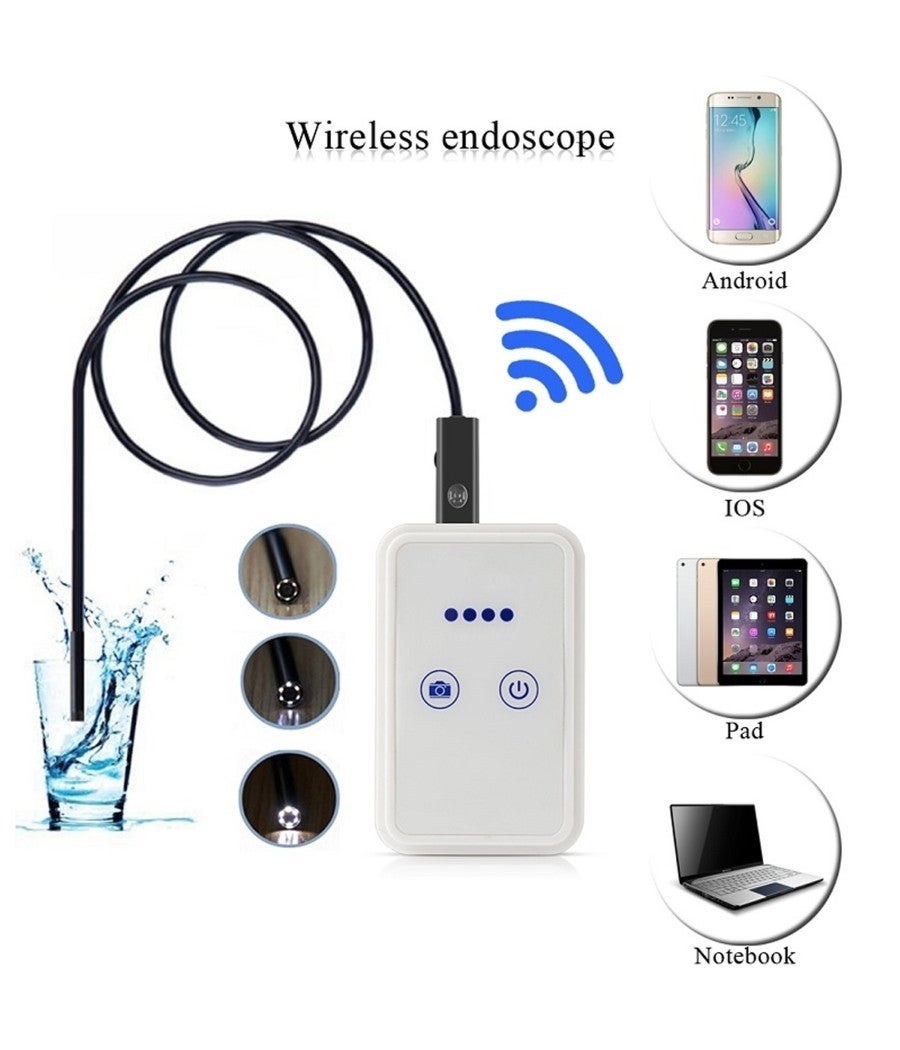 Trade Shop - Telecamera 9mm 2mt Hd 720p 6 Led Wifi Endoscopica Waterproof Android Ios Windows - - 2