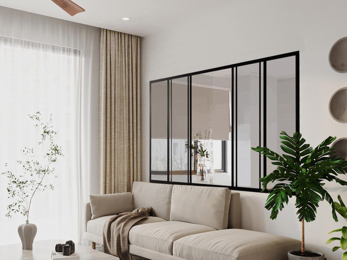 Verrière coulissante en aluminium thermolaqué noir 180 x 130 cm (L x H) – RAVENA - 6