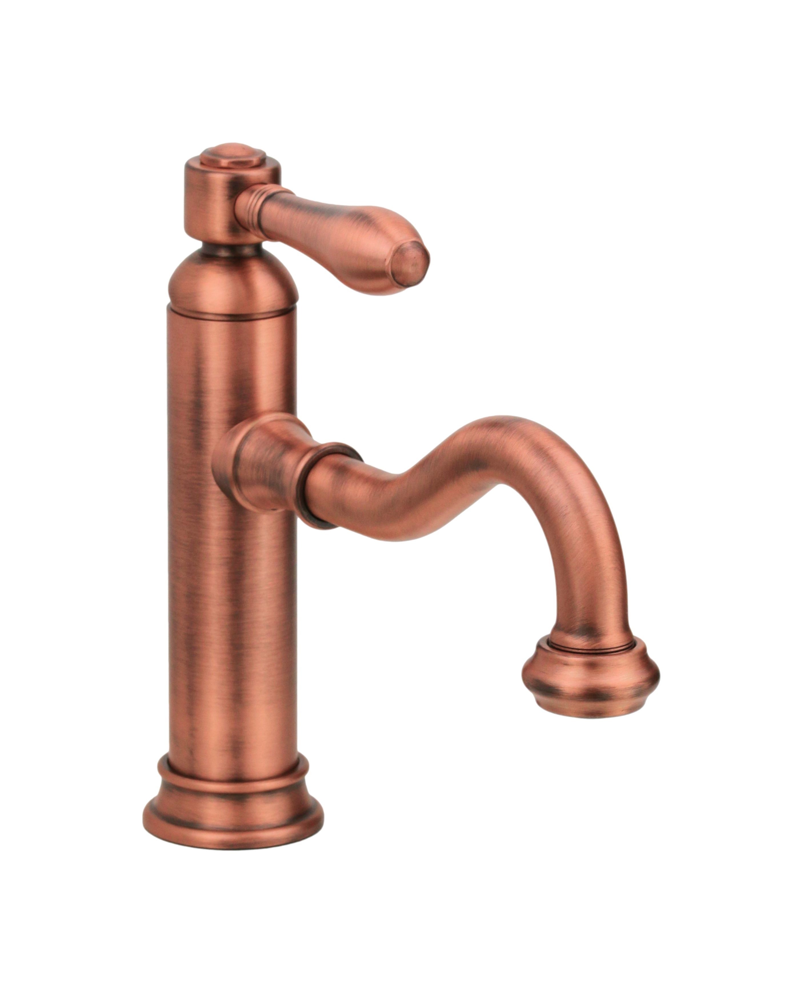 Monomando Color Cobre Mezclador Monomando De Lavabo Modelo Retro