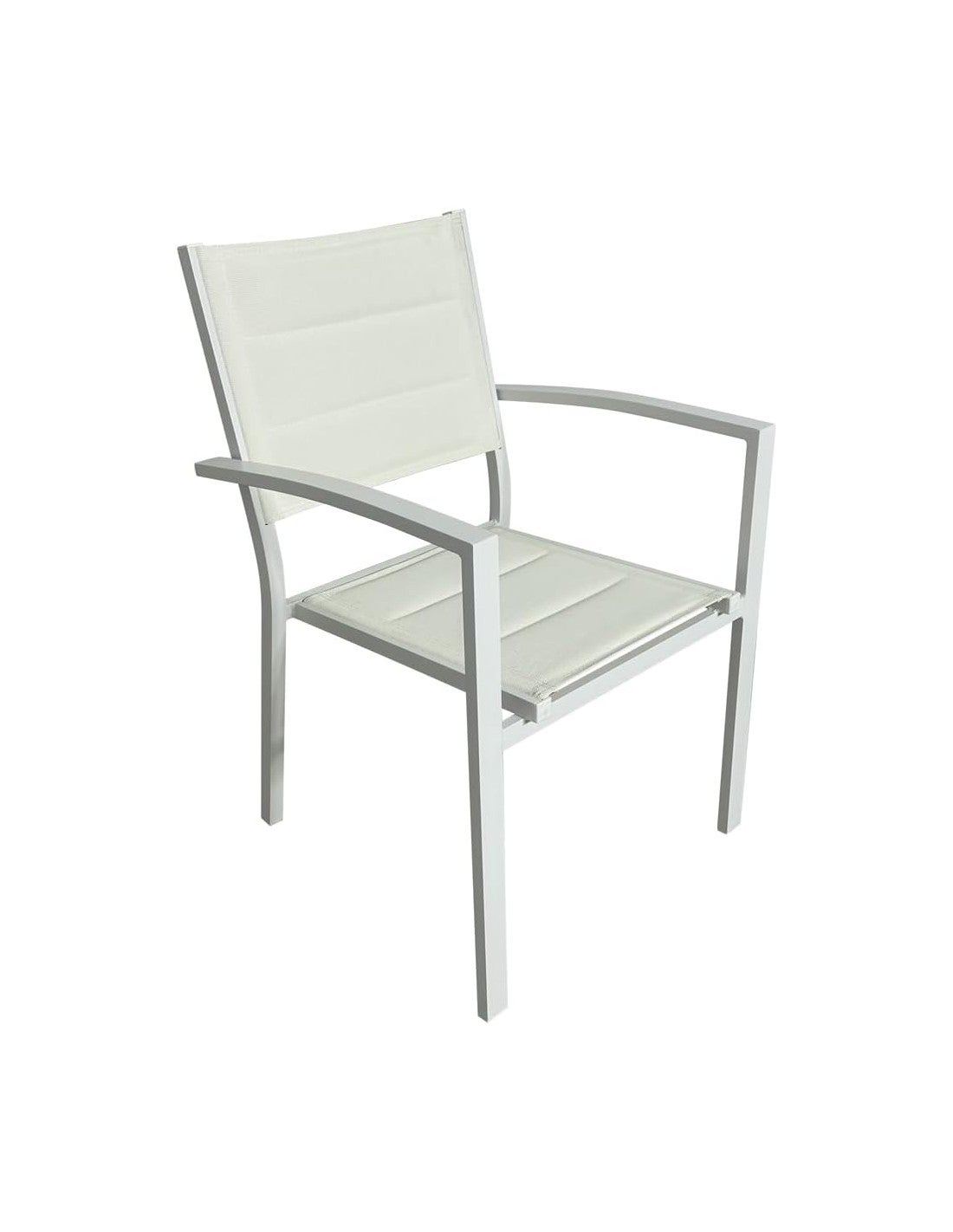 Conjunto de Mesa y Sillas de Jardín para 4 Personas — Aluminio y Cristal Templado de 90x90 cm para Exterior - 8