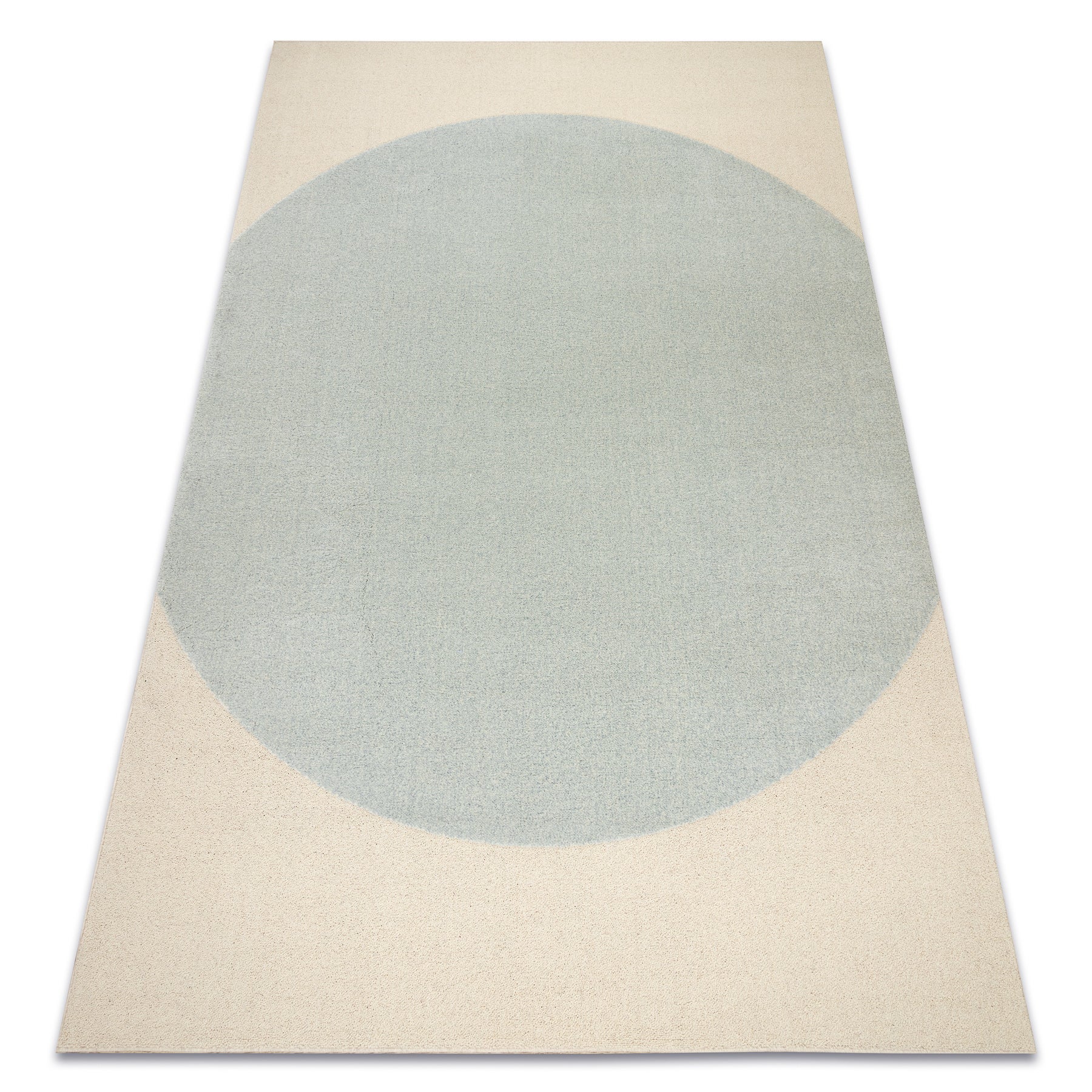 Dywan FLUX 461.10.AE500 wełniany OSTA - Geometryczny, strukturalny, loftowy niebieski / krem 240x340 cm