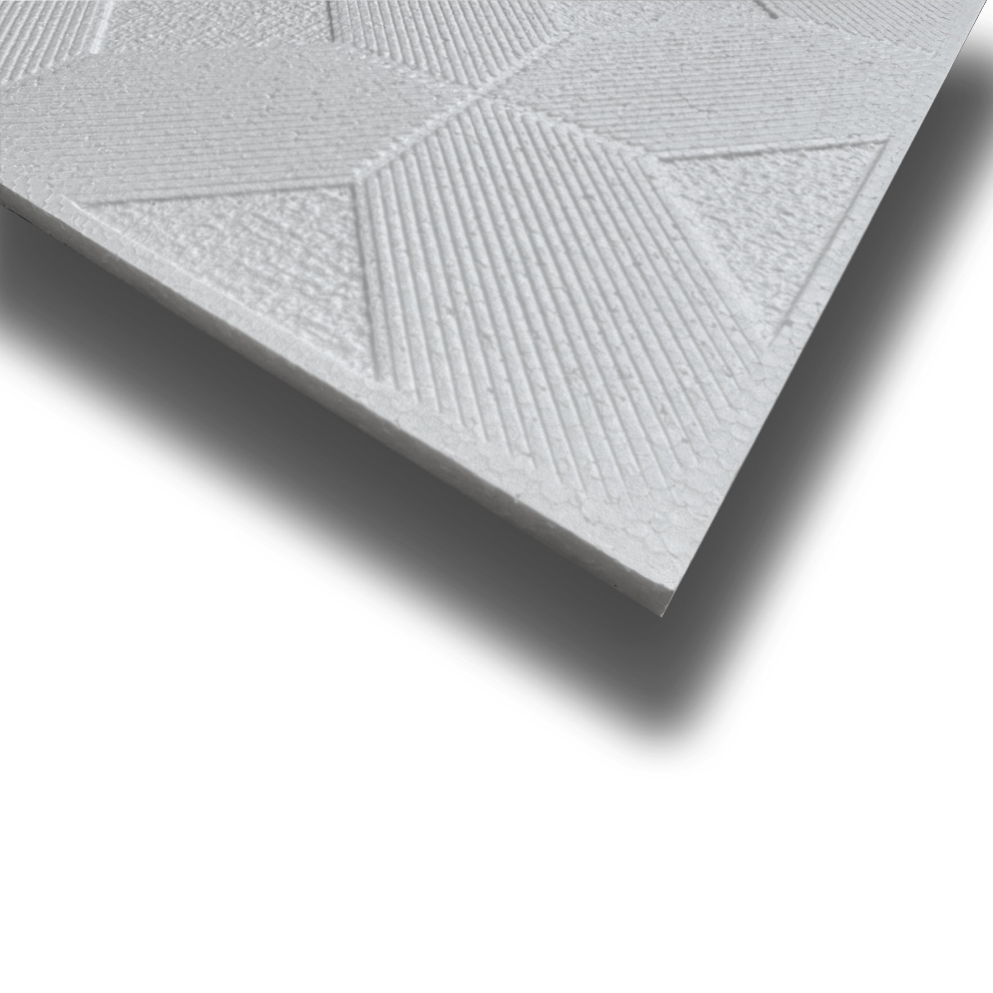10 ou 20 m² (40 ou 80 pièces) de panneau décoratif de plafond en polystyrène compact 50x50 cm (1 cm d'épaisseur) LAGOS - Pack de 10 mètres carrés - 3