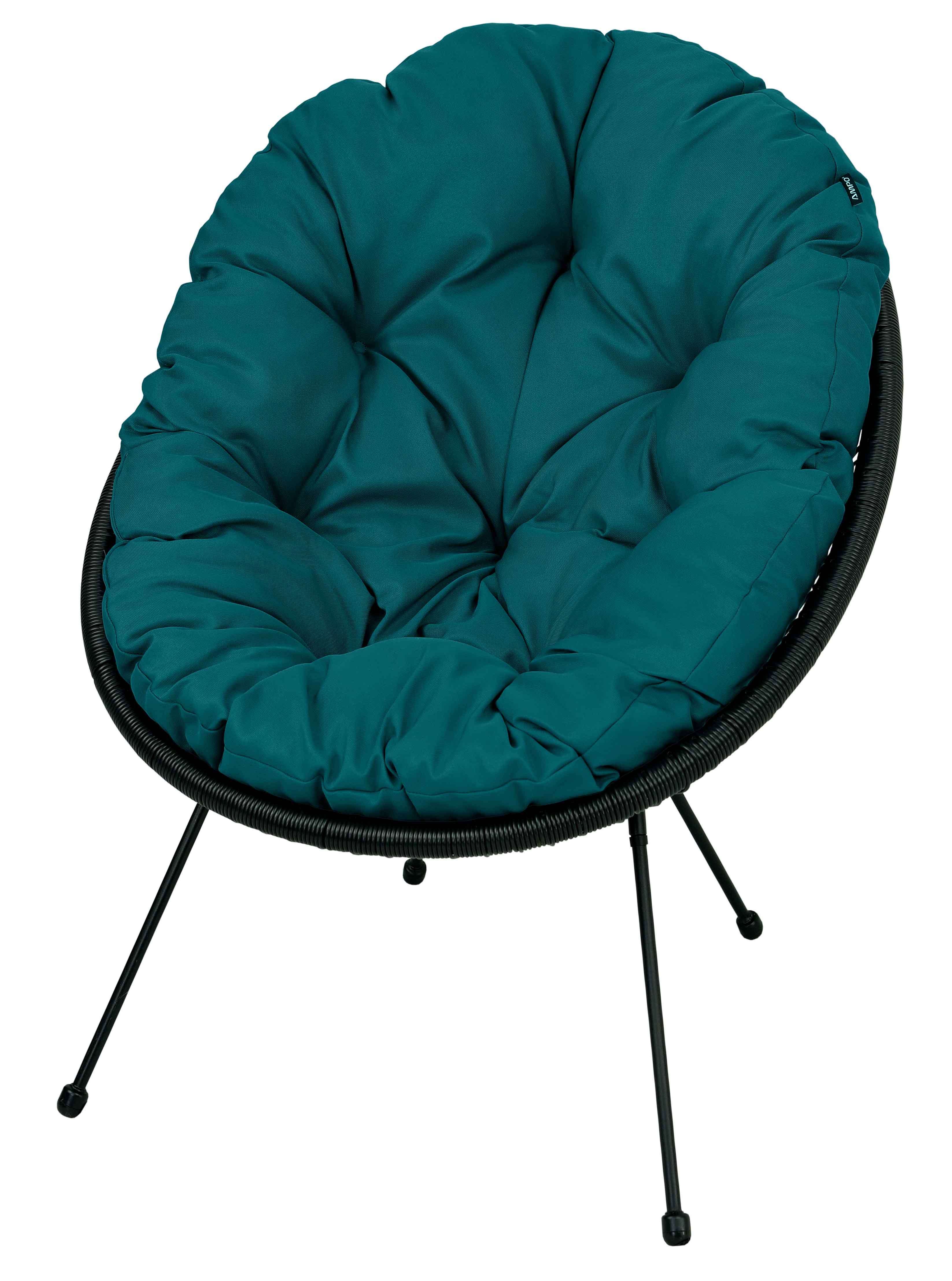 Poduszka na fotel żyłkowy krzesło Acapulco AMPO morski 1 szt.