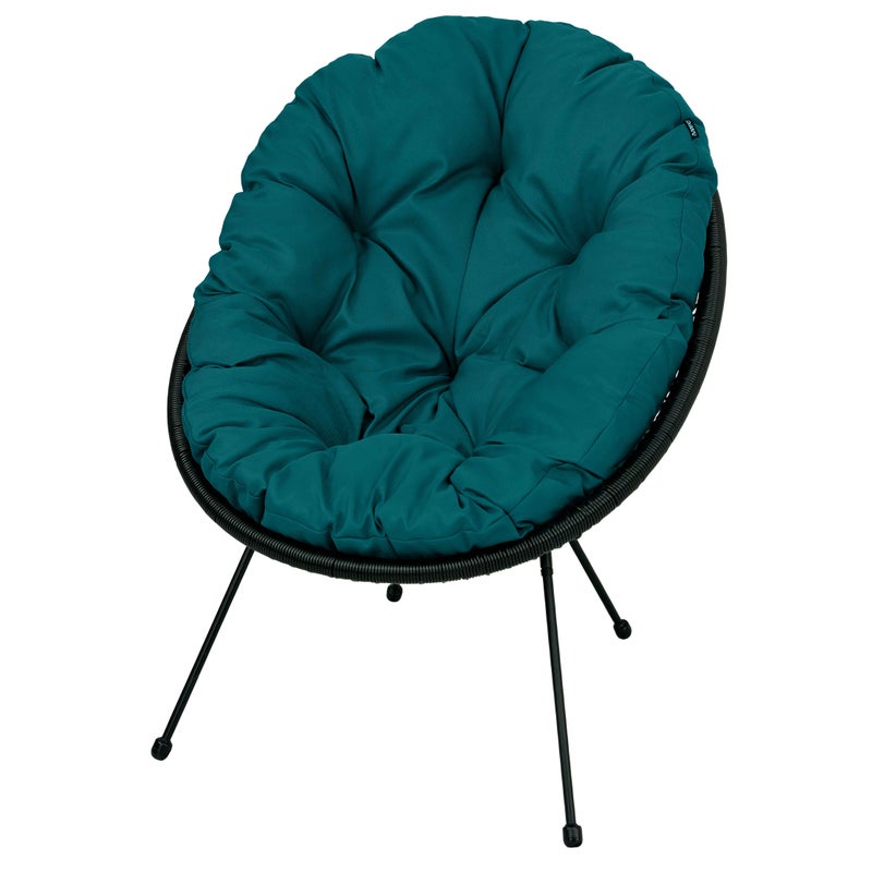 Poduszka na fotel żyłkowy krzesło Acapulco AMPO morski 1 szt.