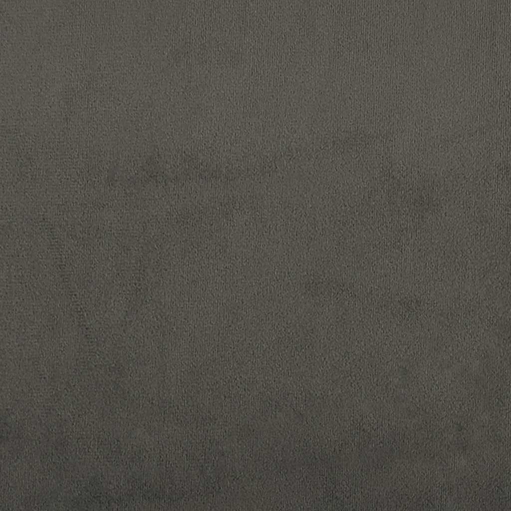 Cadre de lit sans matelas, velours, gris foncé, pour la chambre, 120 × 200 cm - 8