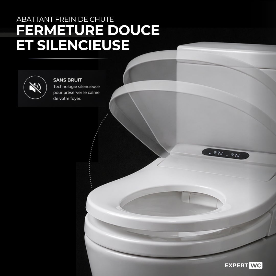 Abattant WC Japonais électrique Premium avec séchage et eau chaude (Forme O) – Siège et Cuvette Chauffants, Douchette Hygiénique – Marque Française - 7
