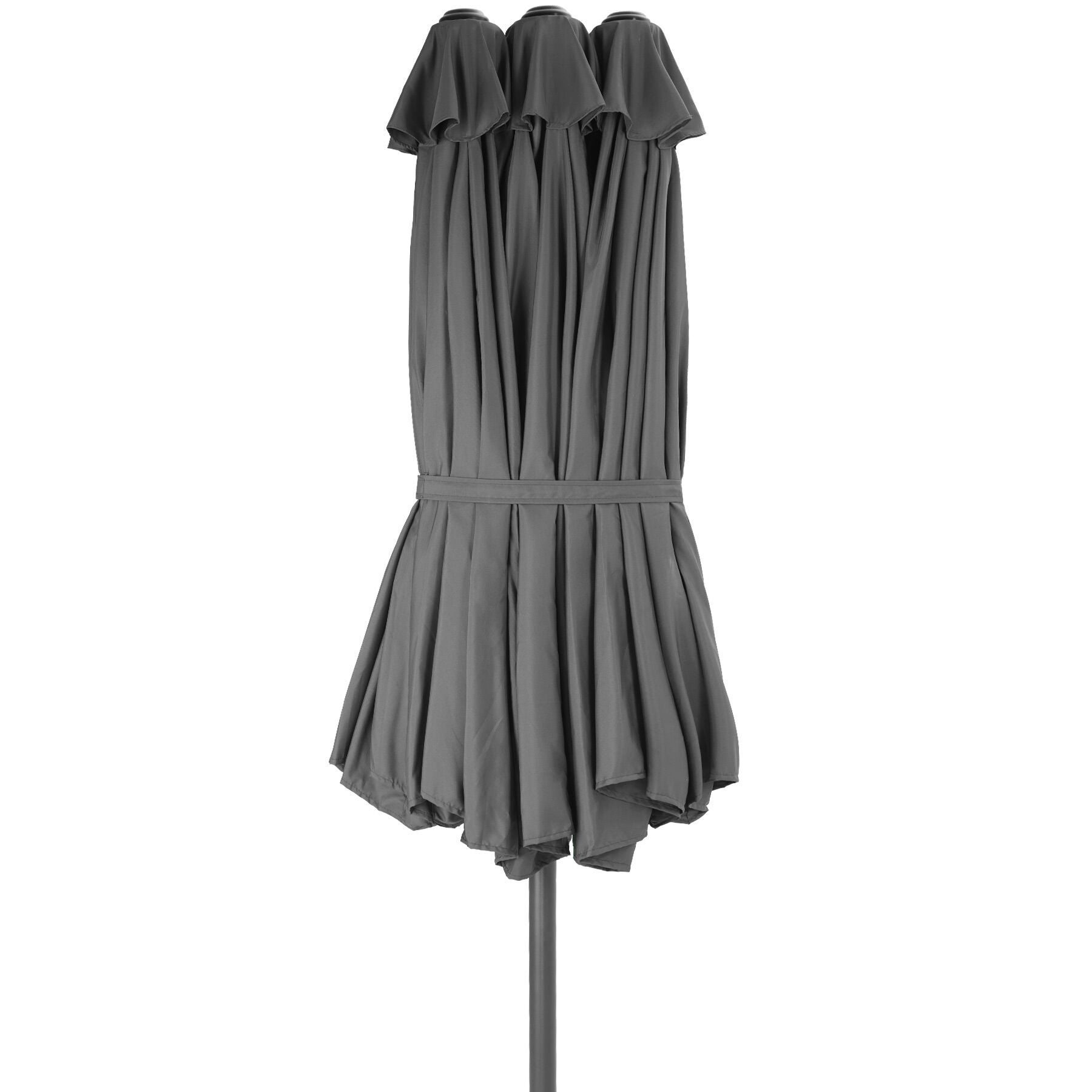 Tectake Parasol SILIA en aluminium 460 x 270 cm - gris - 3