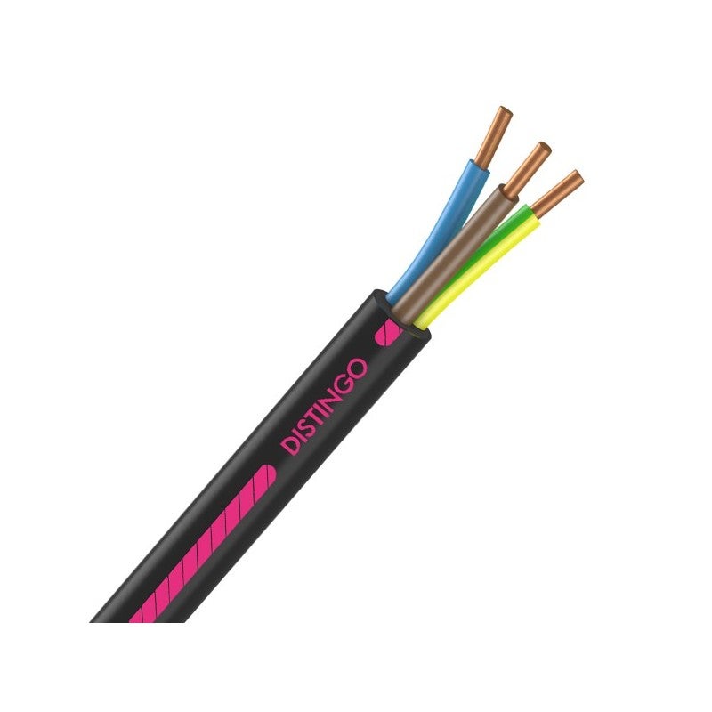Electraline Kabel U-1000 R2V 3G2,5 Mm² – 5 M Schwarz, Installationskabel Für Elektroarbeiten