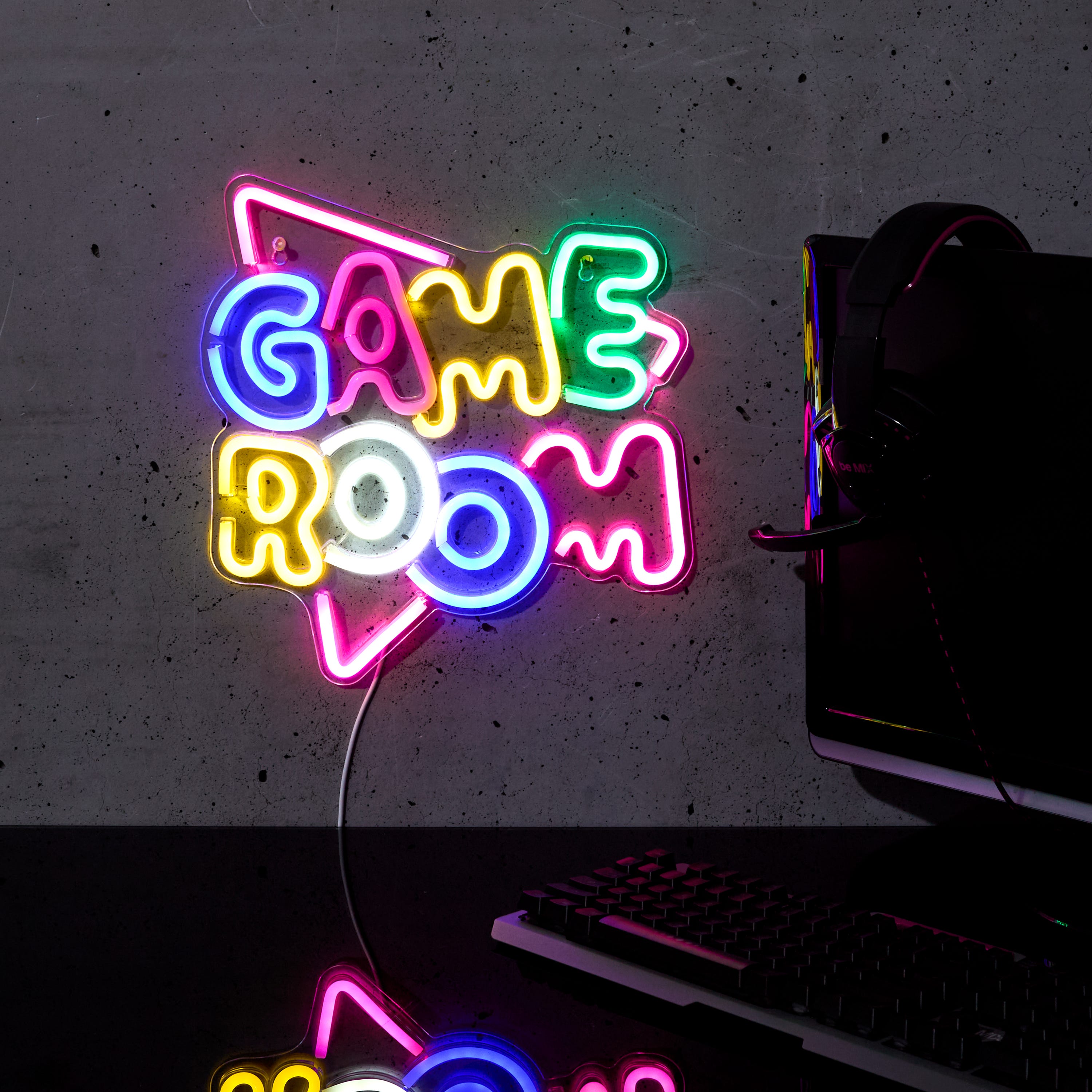 Lampe LED - HOME DECO FACTORY - Game Room - Effet Néon - Multicolore ...
