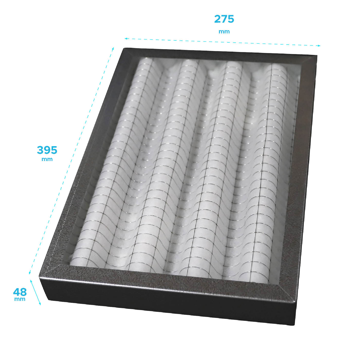 Filtre G4 compatible CTA FRANCE AIR FR SPG Dimensions : - 400 x 255 x 47 mm, - 2