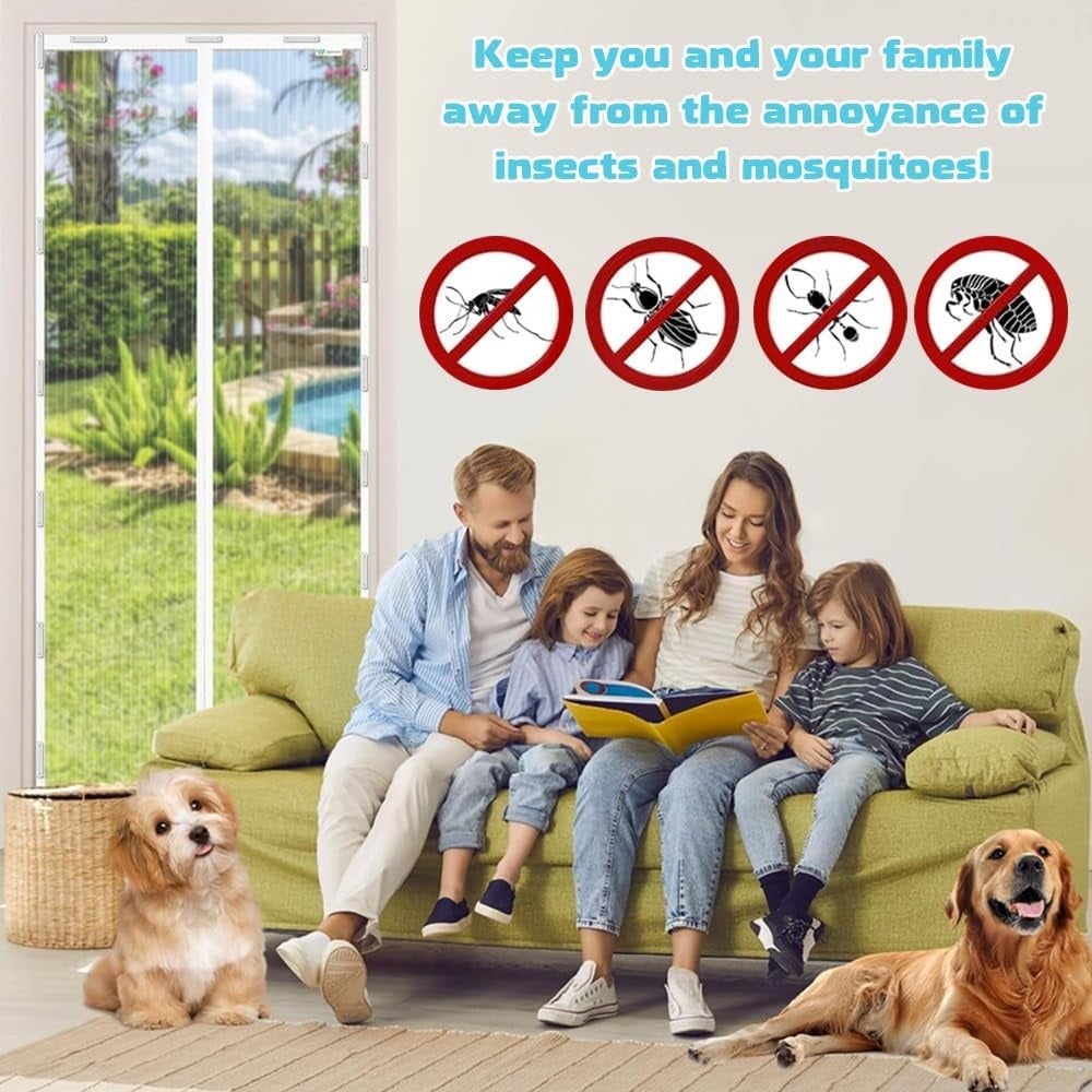 Paquete de 12 imanes antimosquitos para ventanas, abrazaderas para mosquitos, abrazaderas autoadhesivas para mosquitos, no requiere perforación blanco - 3