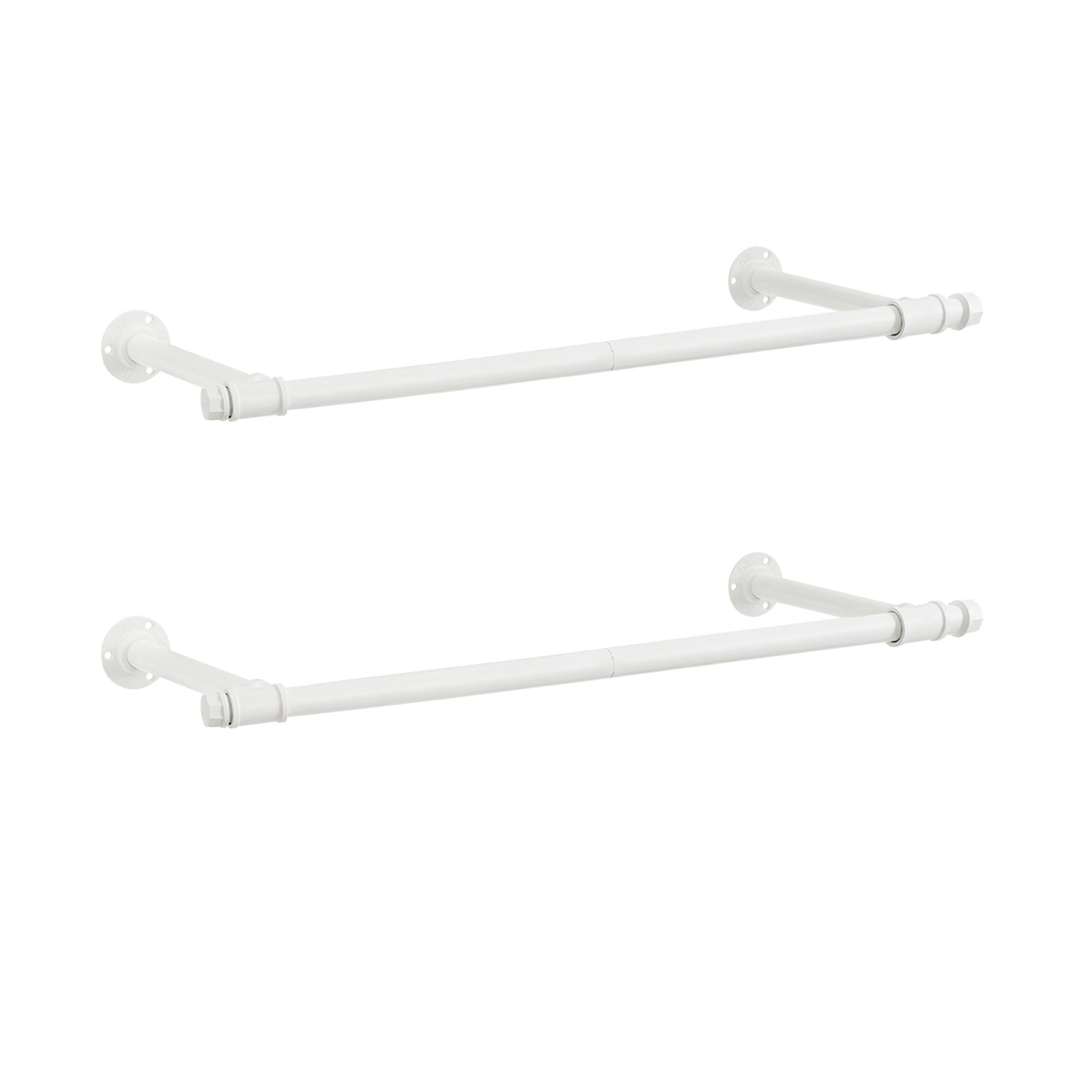 Lot de 2 Tringles Réglable à Vêtements, Tringles Rideau Extensible de