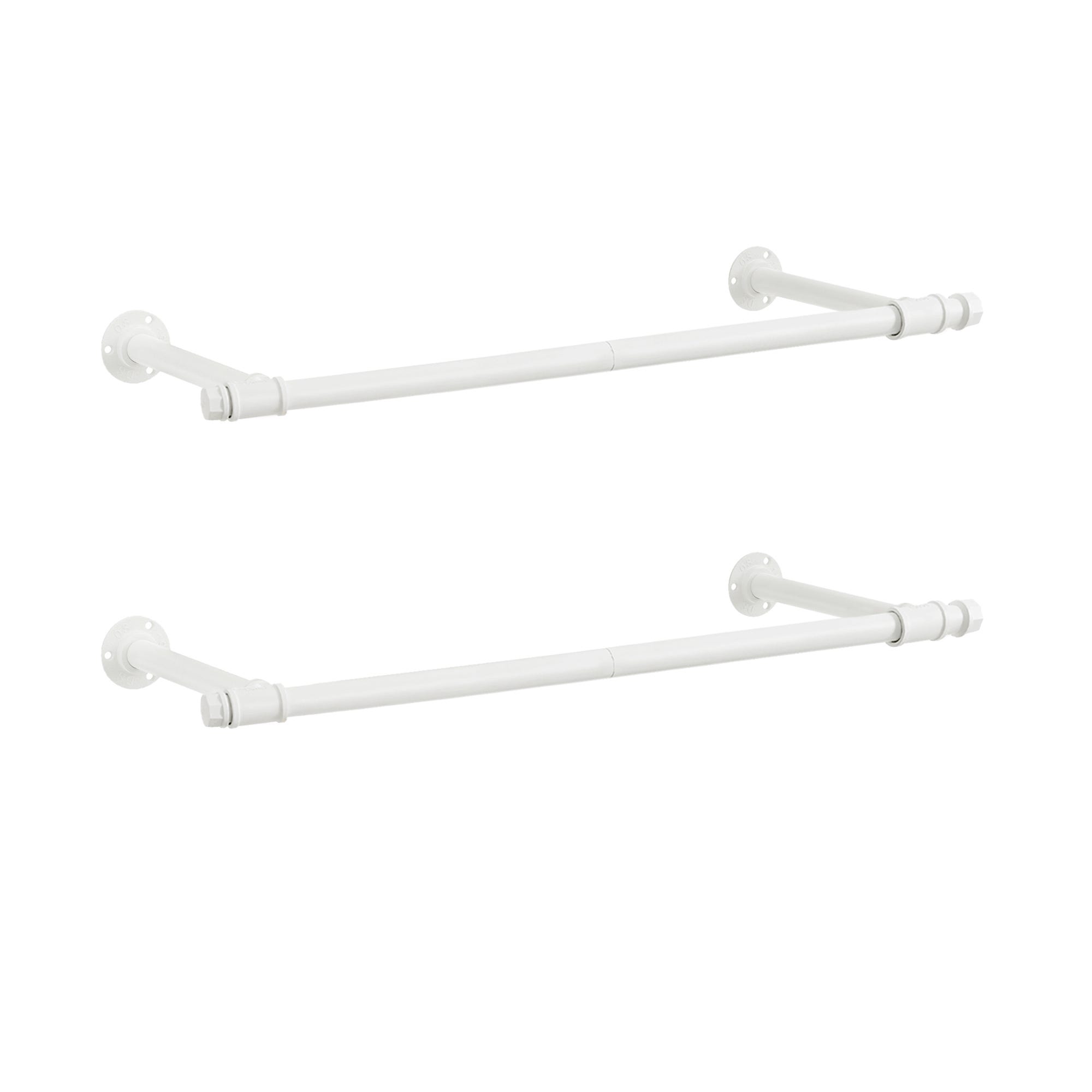 Lot de 2 Tringles Réglable à Vêtements, Tringles Rideau Extensible de Lot de 2 Tringles Réglable à Vêtements, Tringles Rideau Extensible de