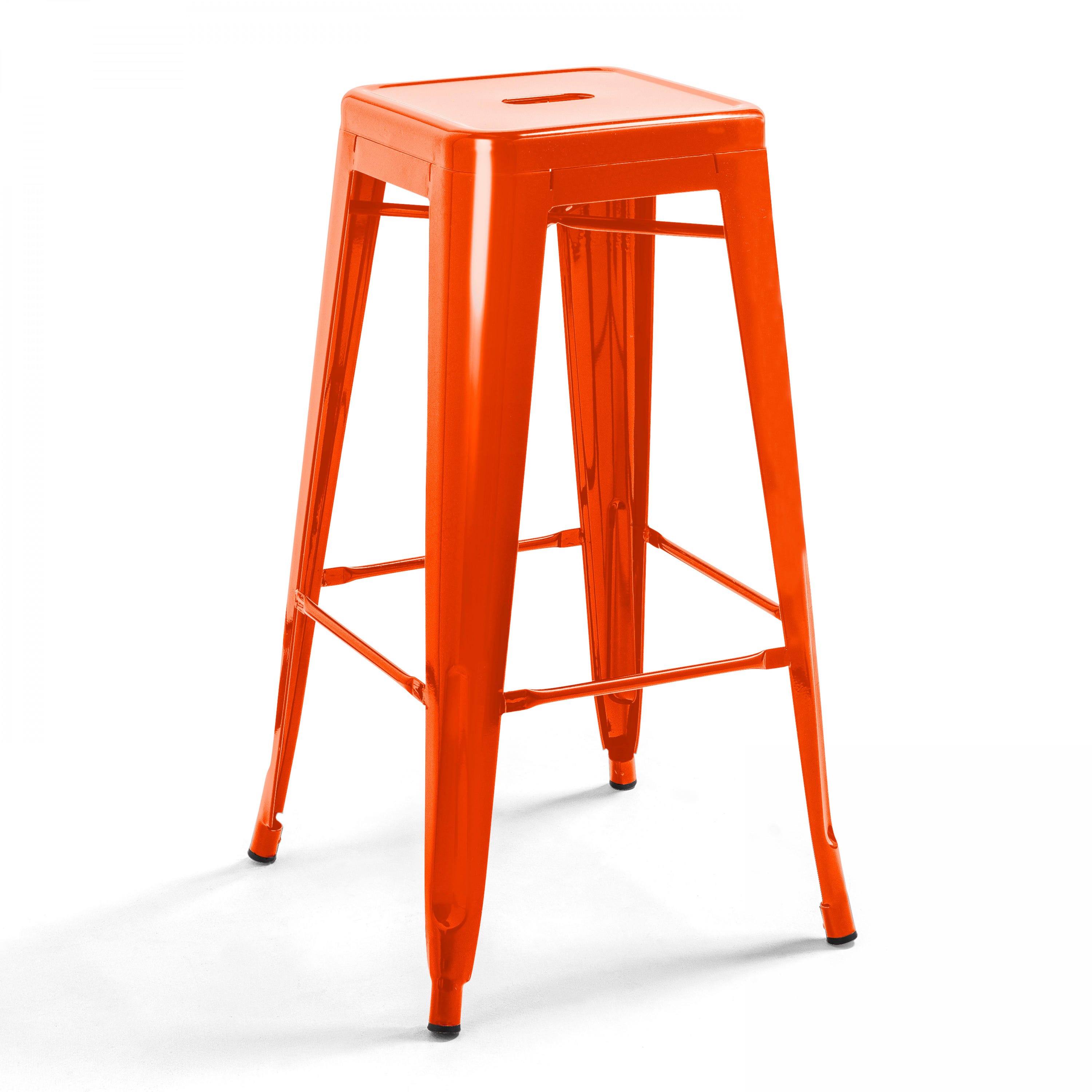 Poggiapiedi pouff MCW-L62 Lounge elegante tessuto ~ arancione Poggiapiedi pouff MCW-L62 Lounge elegante tessuto ~ arancione