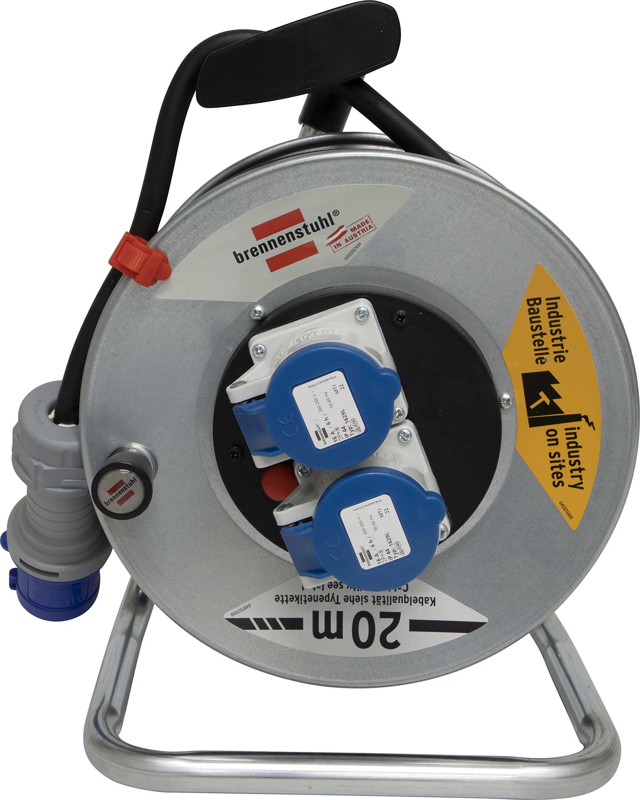 Prolunga Elettrica 50 Metri Brennenstuhl Con Avvolgicavo - 3 Prese (Schuko E CEE), IP44, Per Esterno E Cantieri - Foto 2