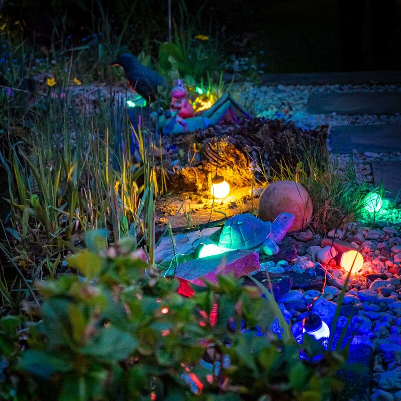 LED Guirlande lumineuse multicolores de 2 m avec 20 balles pour intérieur extérieur Décoration pour Guinguettes Fêtes Anniversaire Mariages - 2
