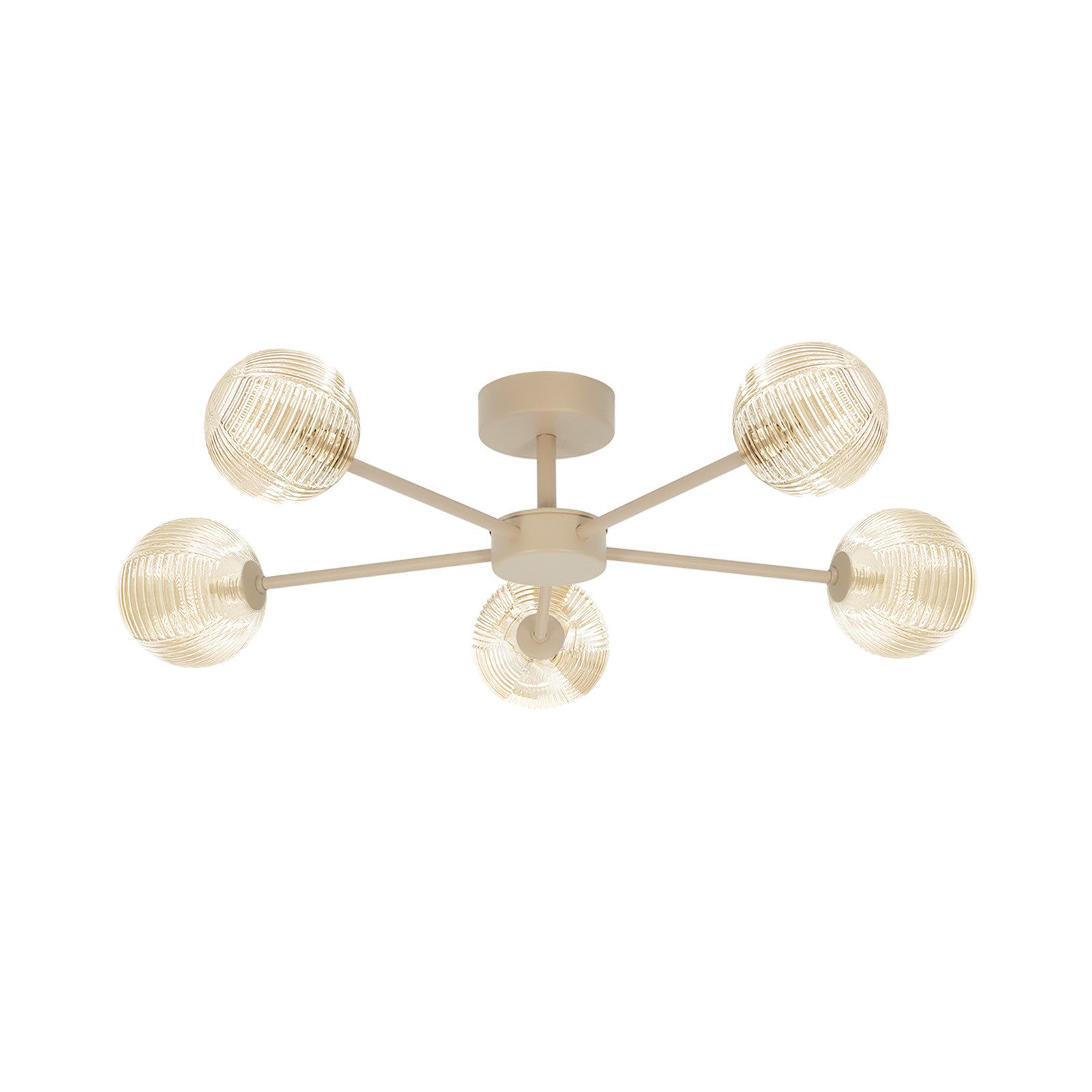 Lampa wisząca JUKON beżowa 5xG9x15W metal wym:19x68x68cm IP20 Kaja