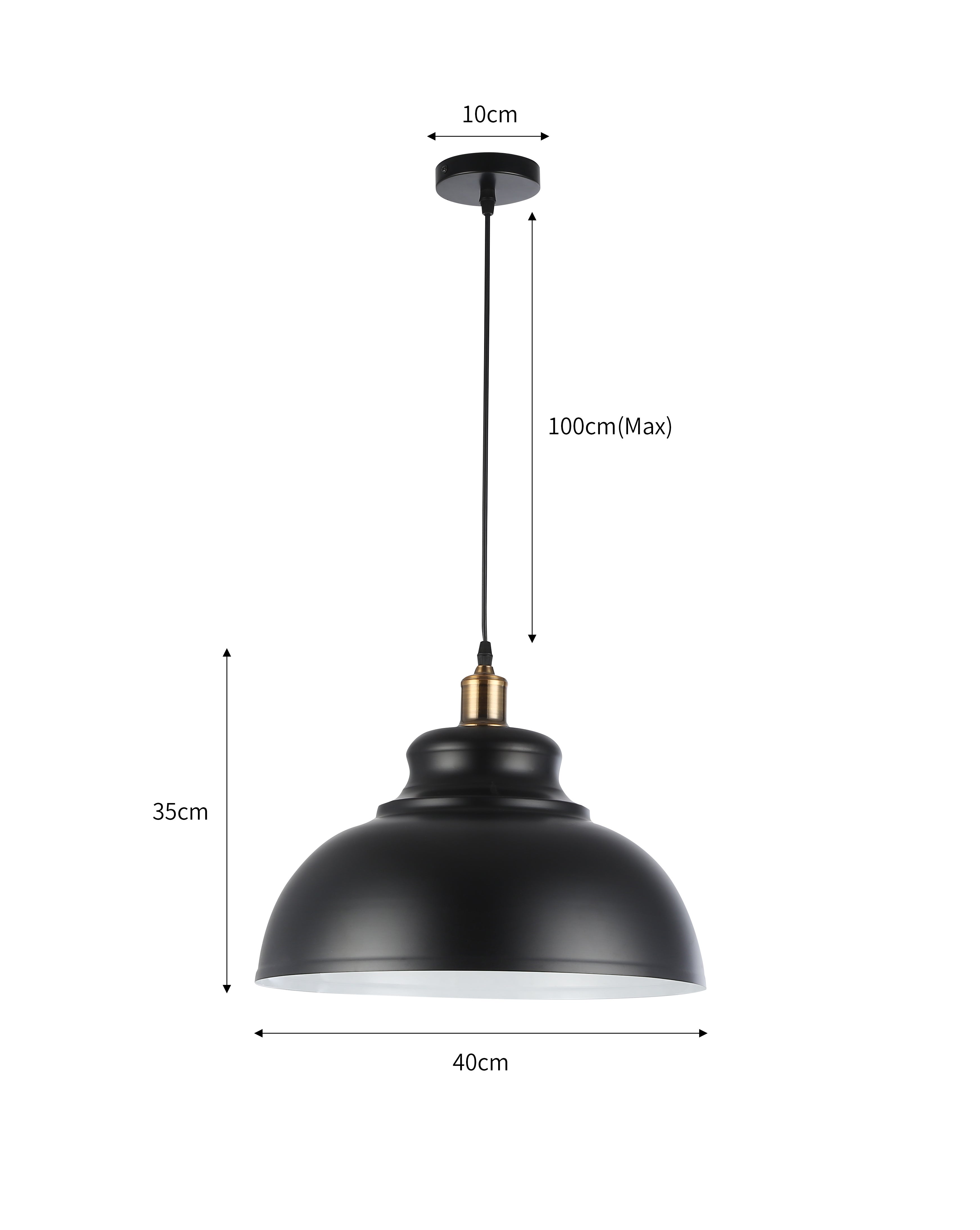 Lampa wisząca sufitowa Flara E27 135 cm IP20 czarna miedziana MasterLED - 2