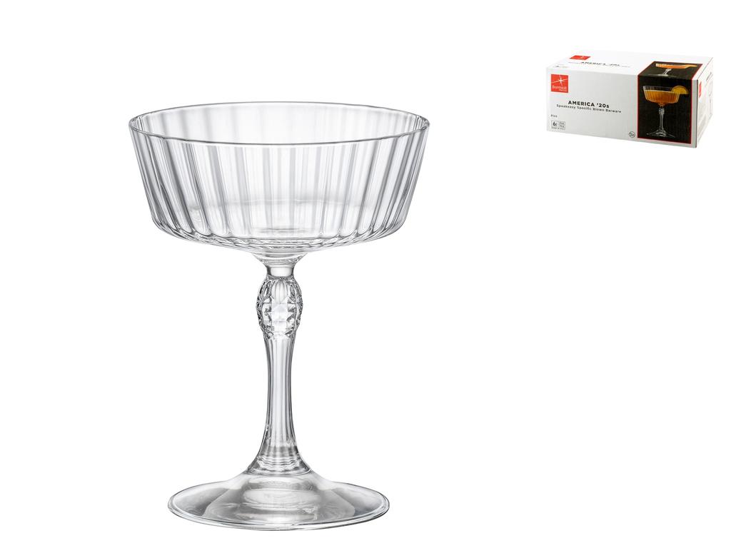 Bormioli Rocco Set 6 Calici America '20 Per Gin Tonic – 240 Ml, Design Art Déco