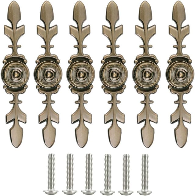 Pomo para tocador, 6 piezas, pomos de puerta, pomo para cajón, tiradores de muebles vintage, tiradores de rio, pomos de puerta vintage, pomos, P