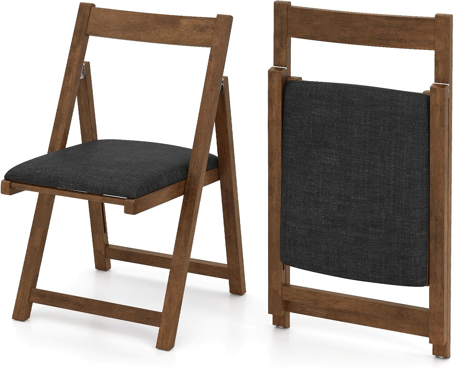 Chaises Pliantes Rembourrées - Chaise De Bureau Conférence Formation Ménage, Légère Et Confortable (Noir, 45x45x79cm)