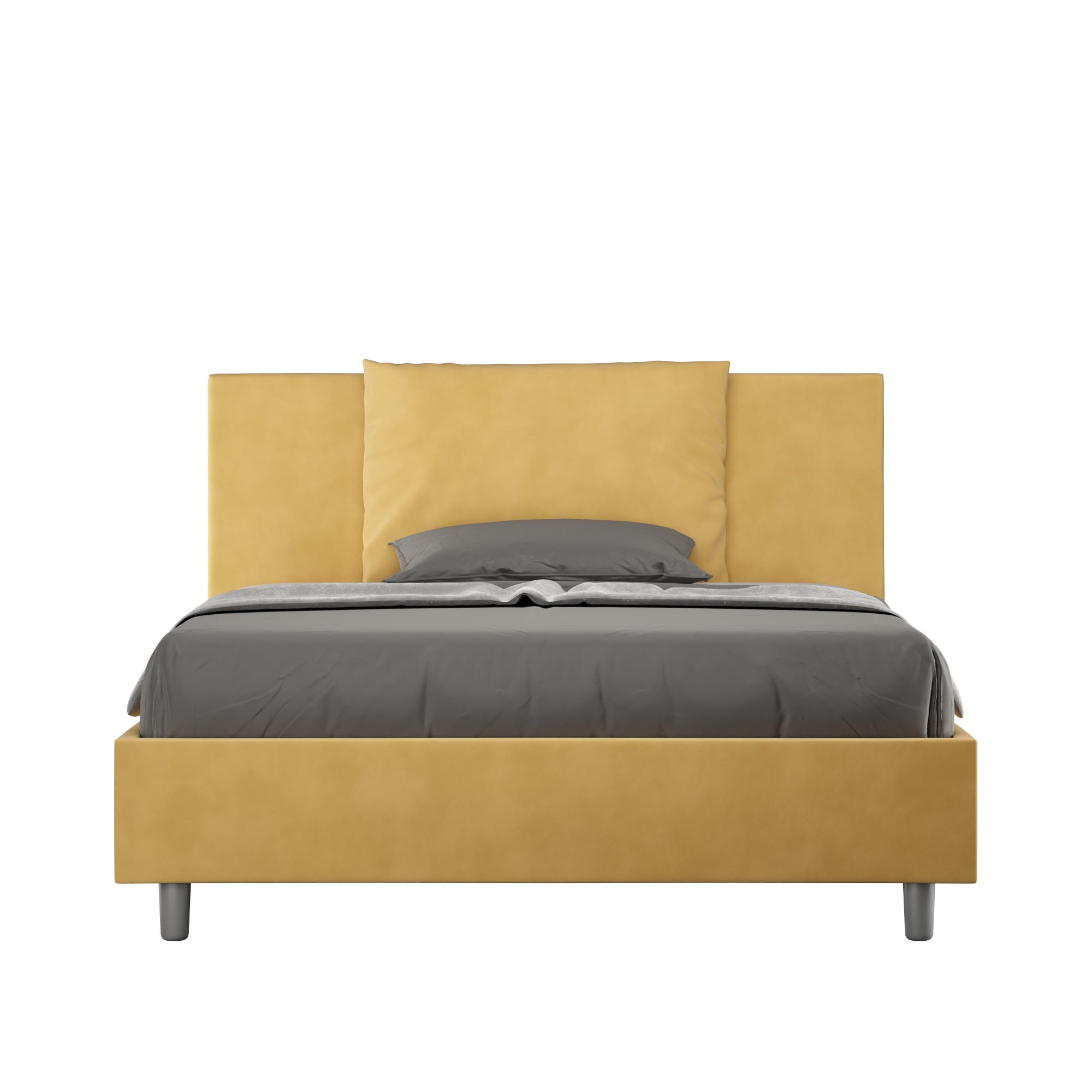 Letto Matrimoniale Contenitore in Microfibra 150x210 Con Rete Antea ...