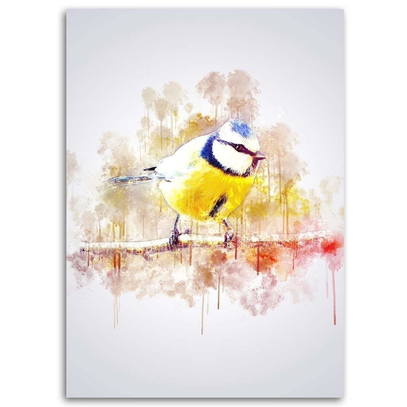 Tableau oiseau jaune - 70 x 100 cm - 2