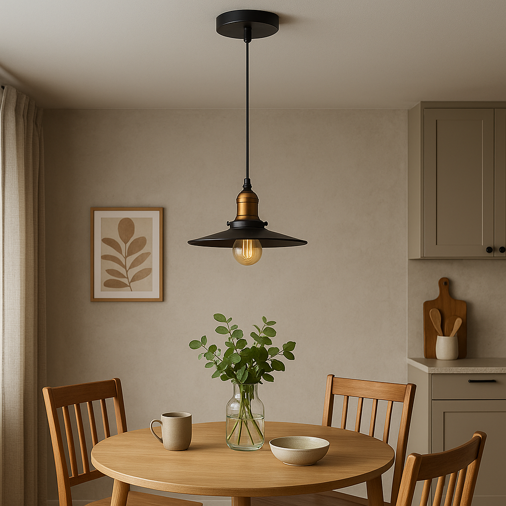 Lampa wisząca sufitowa Loft E27 112 cm IP20 stylowa czarna złota MasterLED - 5