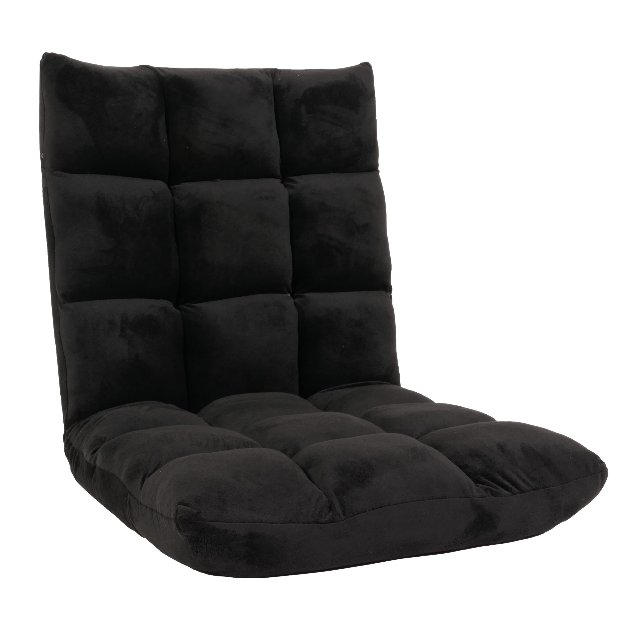 Siège De Sol Rembourré Avec Dossier Réglable Chaise Assise Coussin Lit 100 Polyester Ponge Mtal 110 Cm Gris Clair 34623981