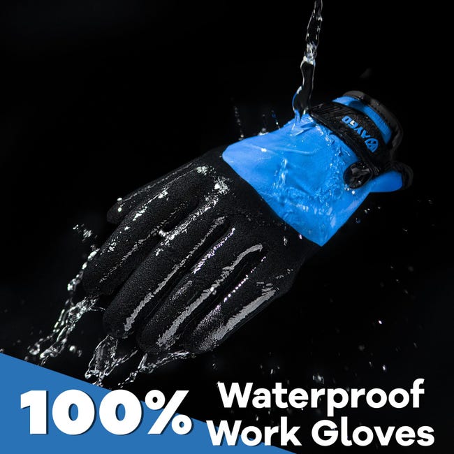 KAYGO Guanti da lavoro PU rivestito-12 paia, fodera termica inverno, buona presa, KG11W, per uomini donne, ideale per uso generale freddo lavoro congelatore magazzino (Blu, M, taglia 8 KAYGO Guanti da lavoro PU rivestito-12 paia, fodera termica inverno, buona presa, KG11W, per uomini donne, ideale per uso generale freddo lavoro congelatore magazzino (Blu, M, taglia 8