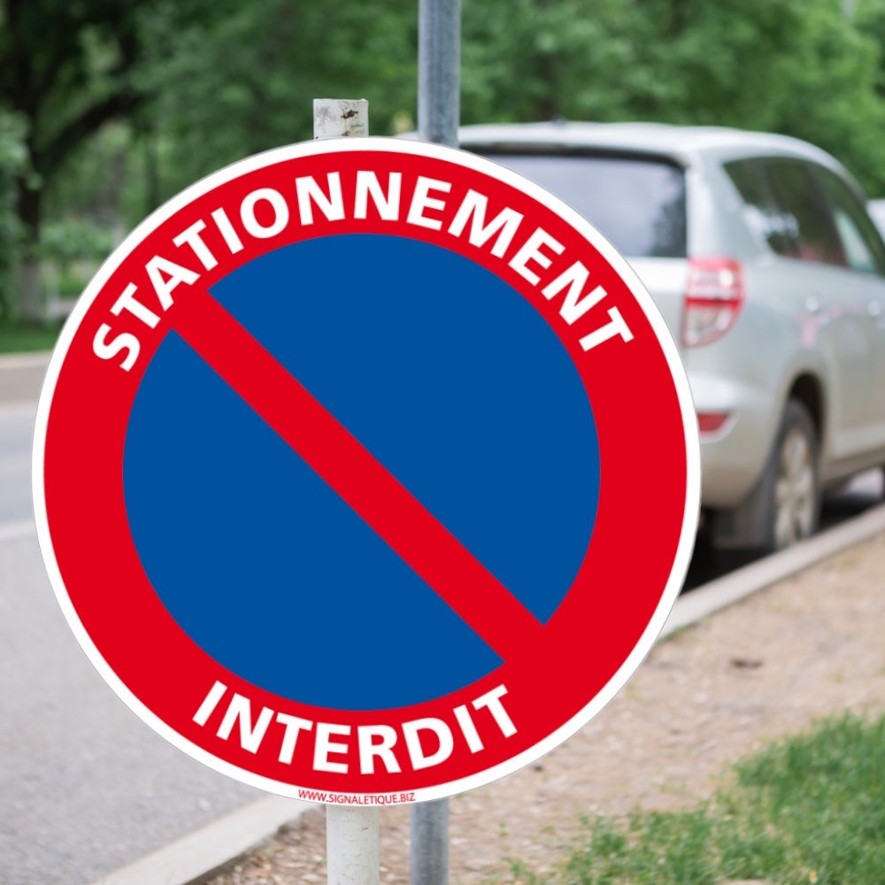 AUA SIGNALETIQUE Parkverbot-Schild „Bitte Nicht Vor Dieser Tür Parken“ – 200 Mm, Aluminium Dibond 3 Mm