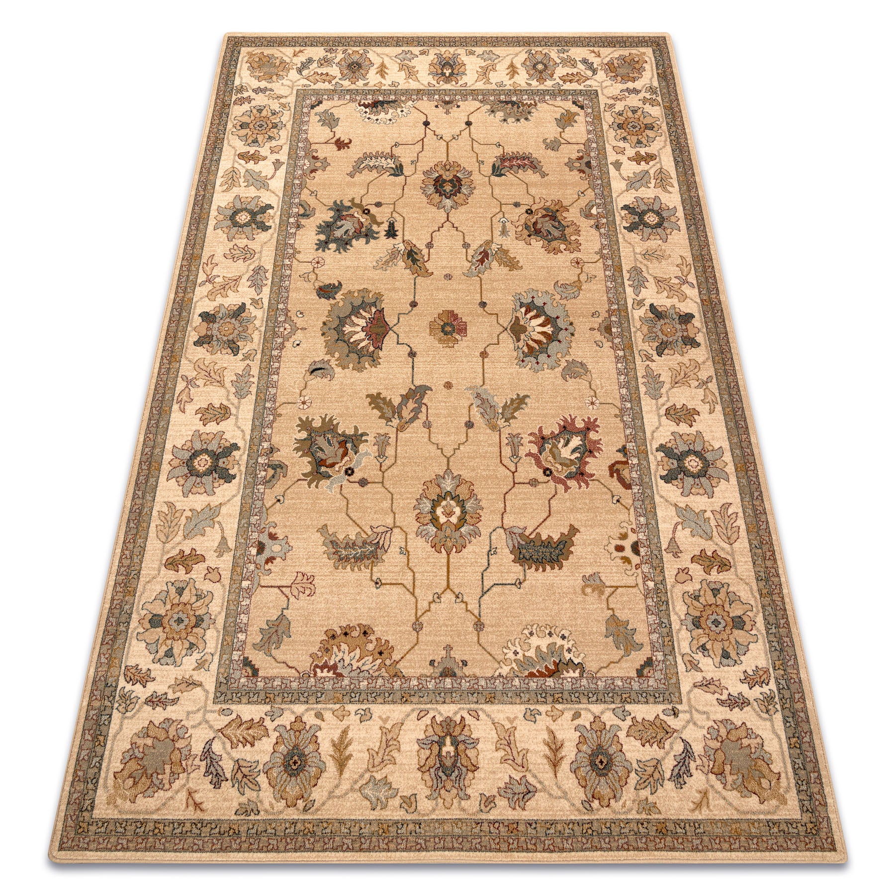 Dywan wełniany POLONIA Loare Ramka krem 200x300 cm