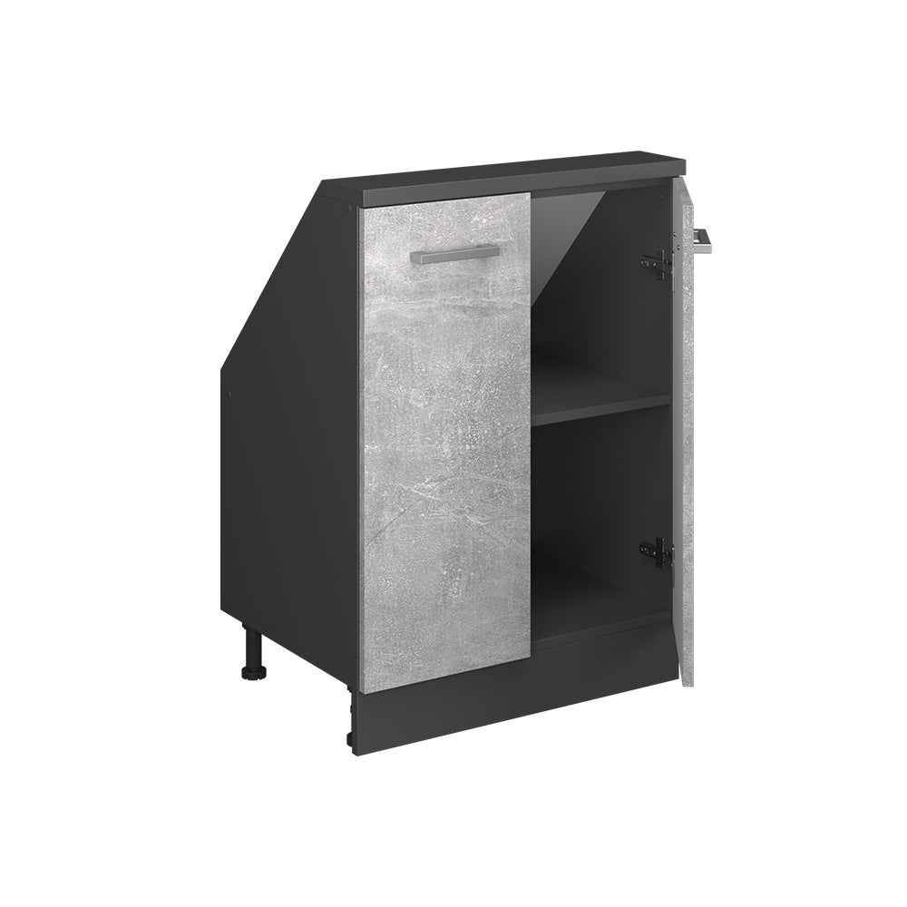 Vicco Szafa skosna Rion, Beton/antracyt, z 2 drzwiami - 4