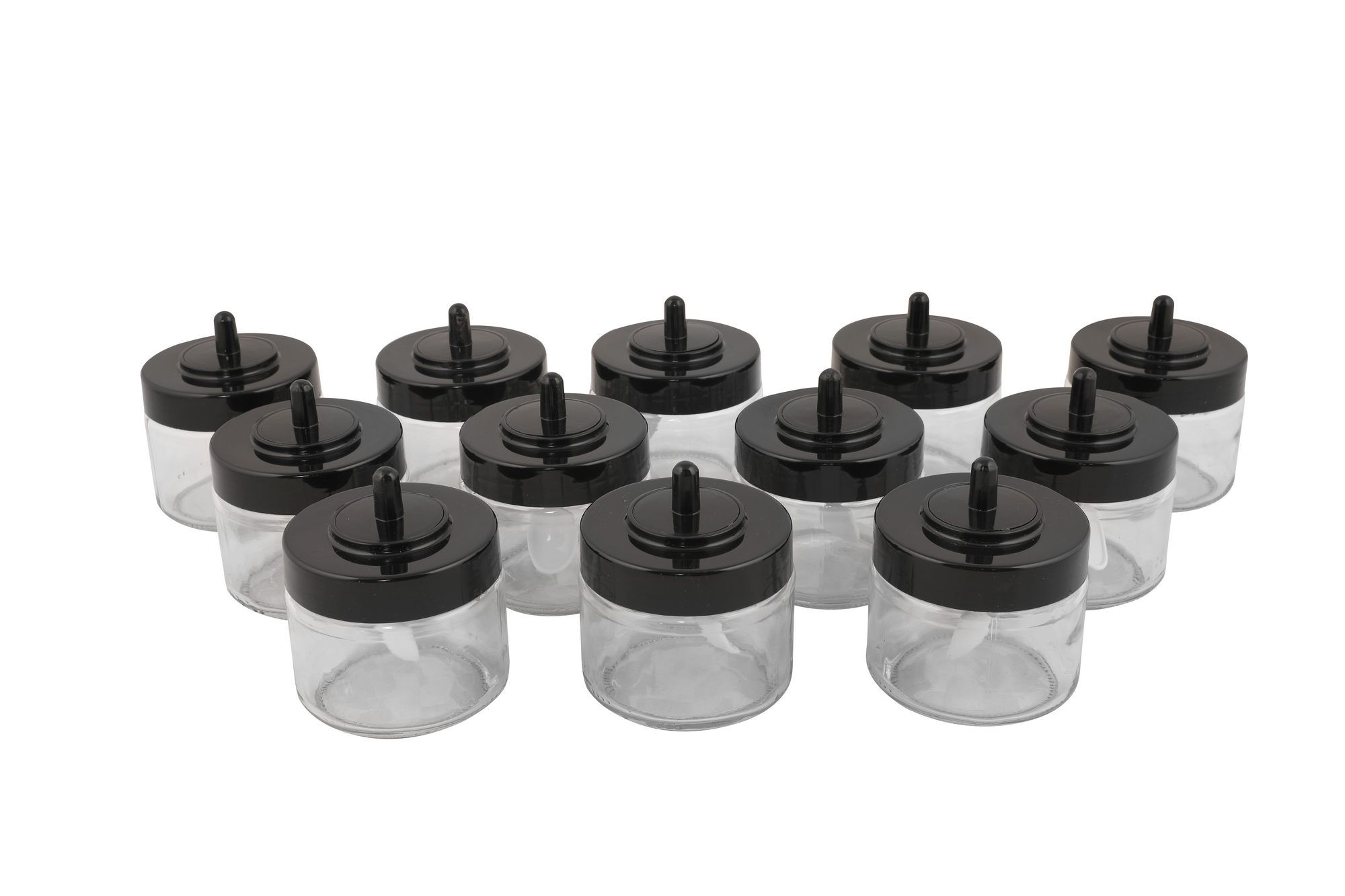 MIni bocaux en verre de 100ml, récipients, épices, avec couvercle en bambou et c