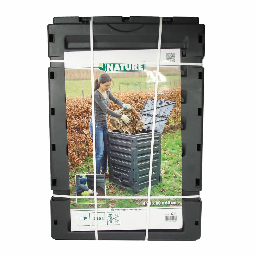 Nature Bac à compost 300 L Noir - 7