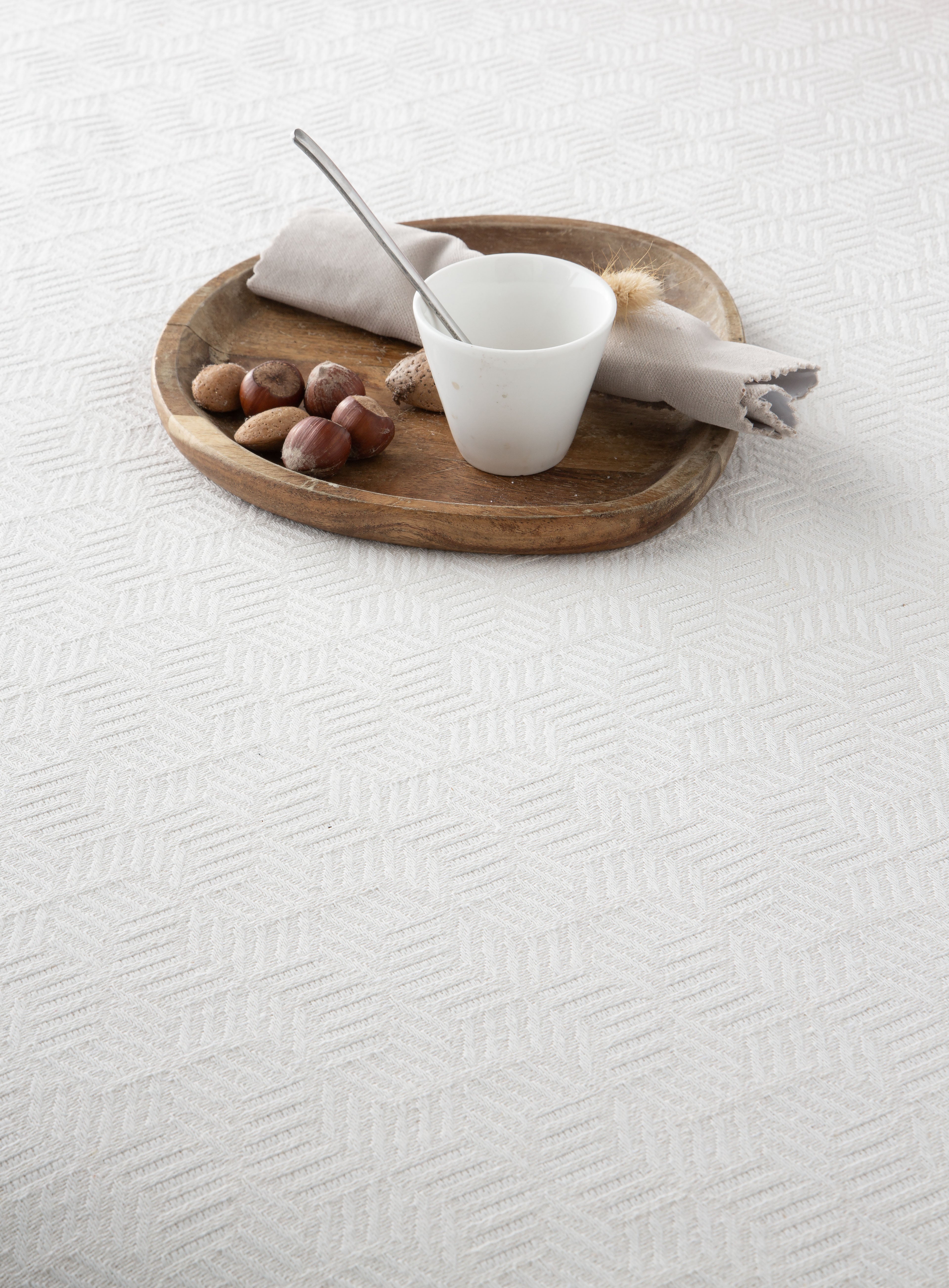 Manta para sofá multiuso geométrica de algodão 230x280 cm Cru - 5