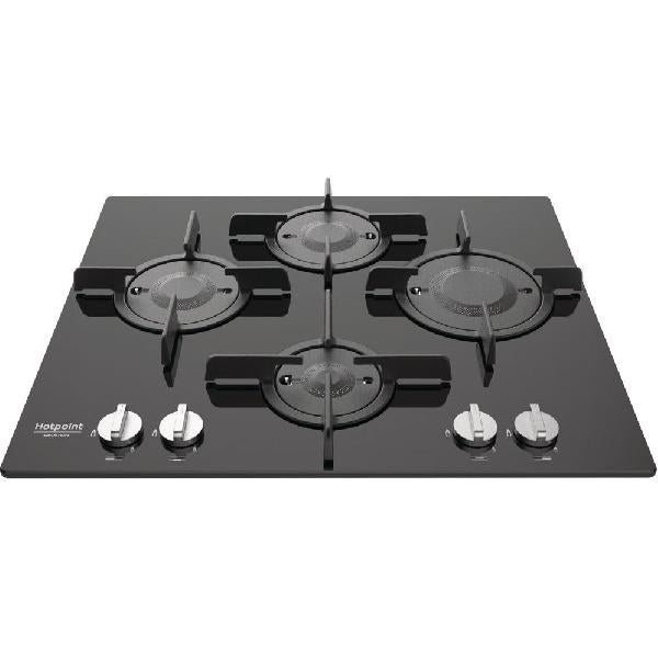 Hotpoint Ariston Placa De Cocina Empotrada Hotpoint Ftghg 641 D/Ha(Bk) De 60 Cm, Color 4 Fuegos Y Gas Negro , Leroy Merlin