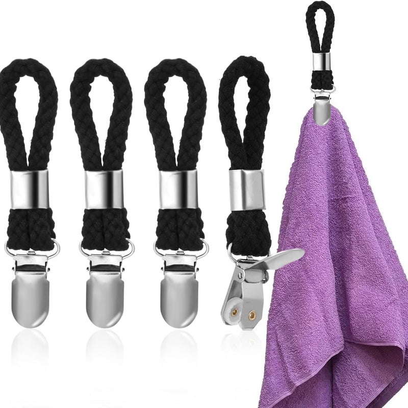 sztuki klipsów do ręczników uchwyt na ściereczki haczyk na ręcznik uchwyt na ręczniki do łazienki klipsy do ręczników szafek wiszące ręczniki czarne