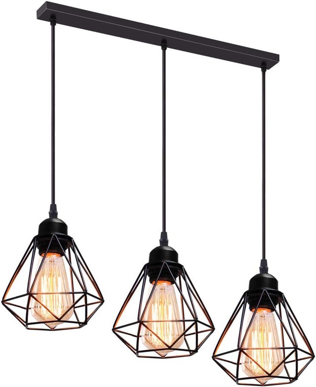 Lampe de Plafond 3, Plafonnier Vintage à 3 Flammes au Design Industriel