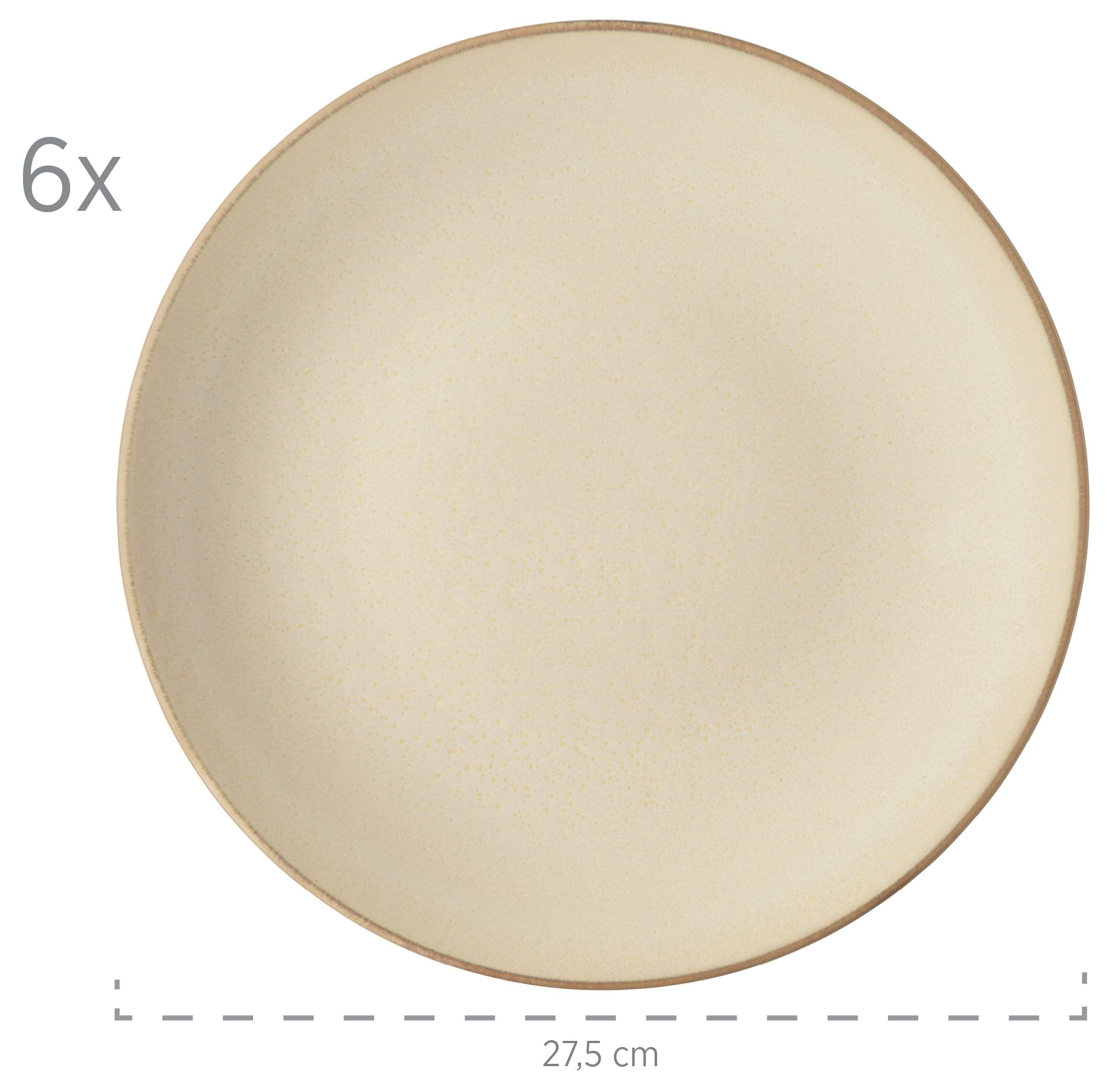MÄSER 931726 Metallic Rim, set di stoviglie moderne per 4 persone con