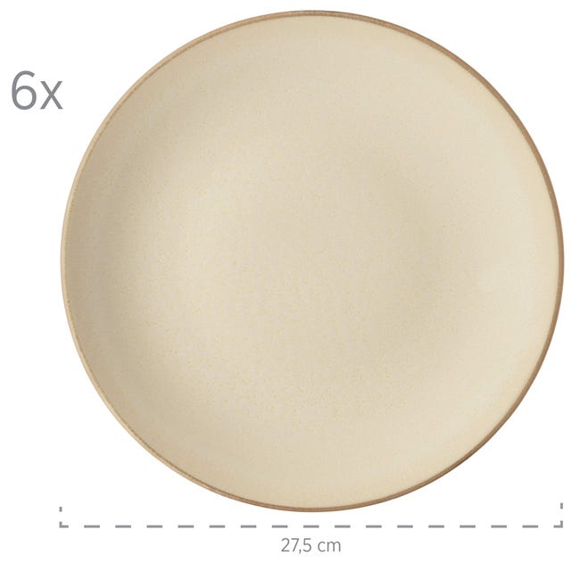 MÄSER 931726 Metallic Rim, set di stoviglie moderne per 4 persone con MÄSER 931726 Metallic Rim, set di stoviglie moderne per 4 persone con