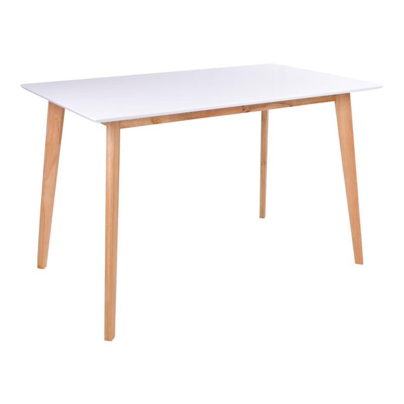 Voos stół do jadalni 70 x 120 cm biały i naturalny.