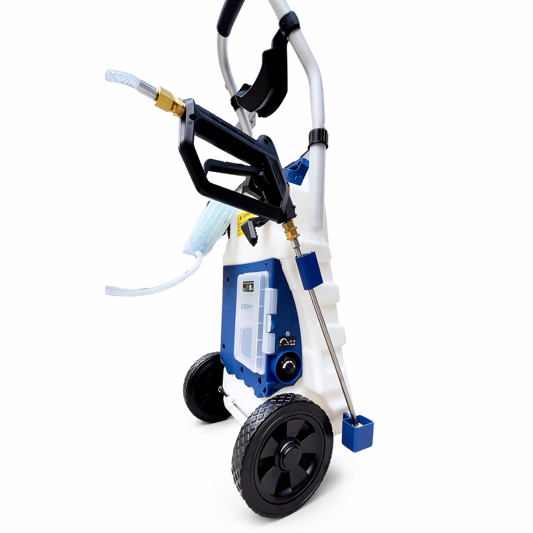 Pulvérisateur électrique Outiwax 30 L, toiture et façade, longue portée 10 à 13 m , 2 batteries incluses et 3 buses, jet puissant - 2
