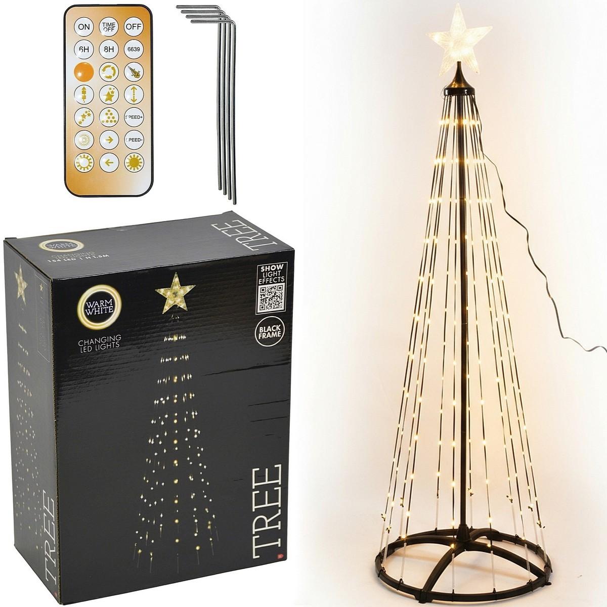 Choinka dekoracyjna 550 Led ciepły biały 300 cm Black