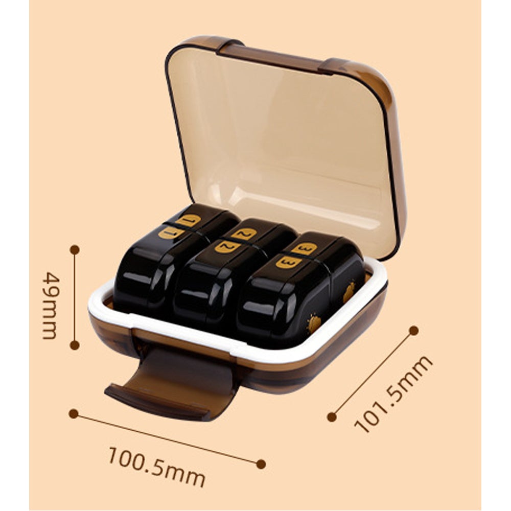 Portapillole Viaggio Specchio Portapillole Metallo Con Specchio - 3 Pezzi, 2 Scomparti, Tascabile Per Vitamine E Medicine Feelairy Portapillole 3 Pezzi 2 Scomparti Specchio - 2