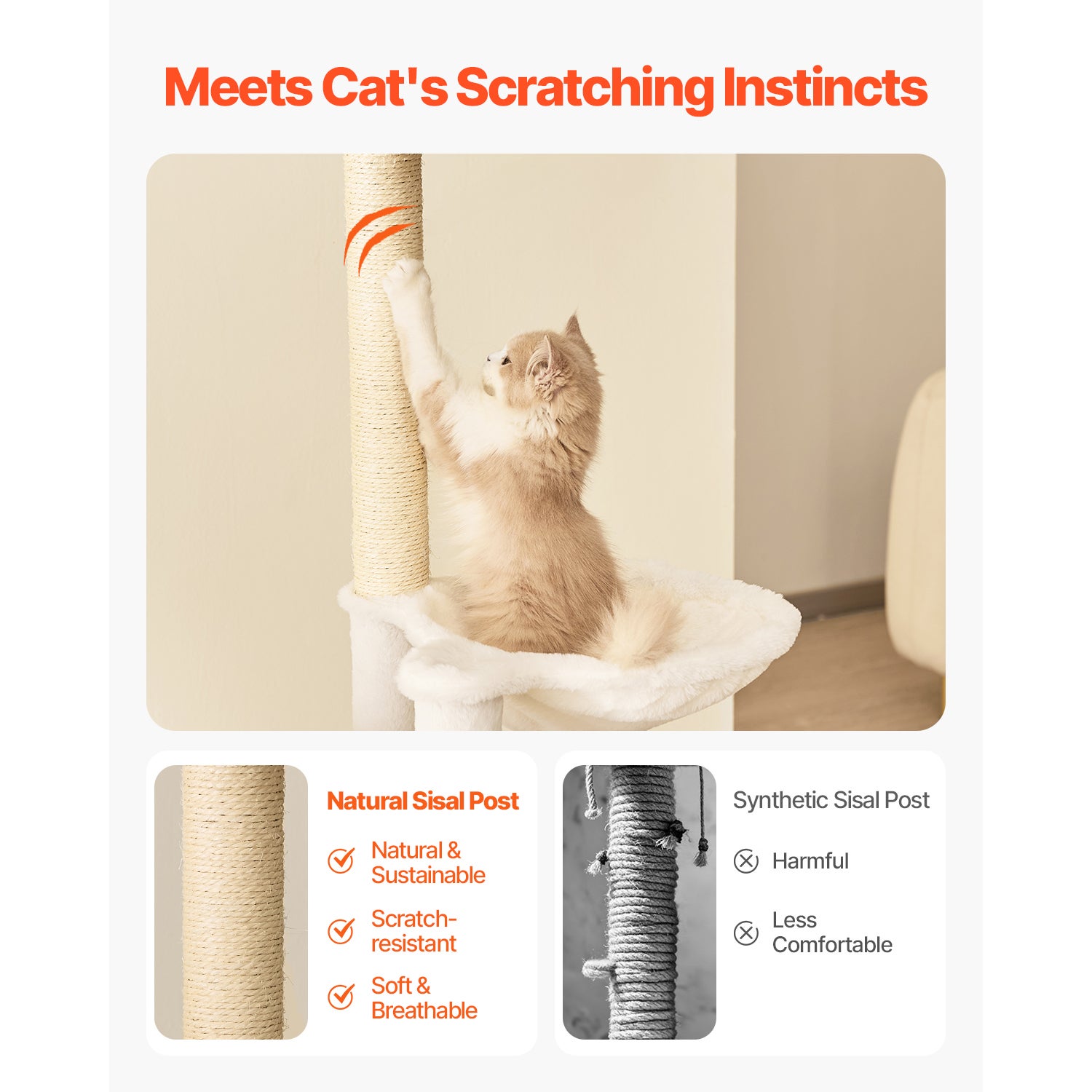 Gran árbol para gatos SucceBuy 68,9